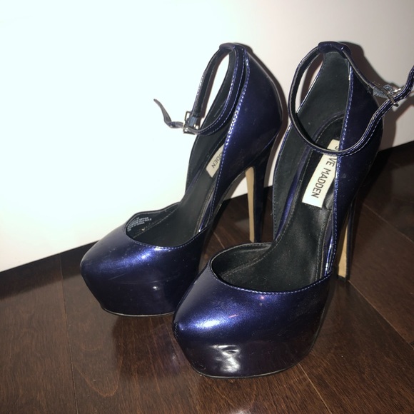 Purple ankle-strap heels - Picture 2 of 4